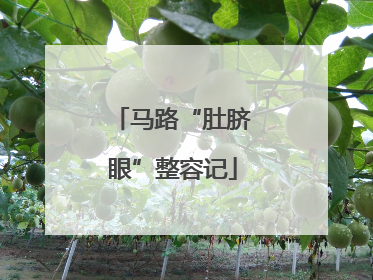 马路“肚脐眼”整容记
