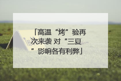高温“烤”验再次来袭 对“三夏”影响各有利弊