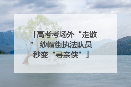 高考考场外“走散” 纱帽街执法队员秒变“寻亲侠”