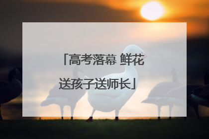 高考落幕 鲜花送孩子送师长