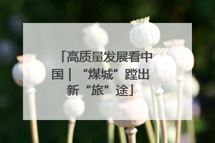 高质量发展看中国｜“煤城”蹚出新“旅”途