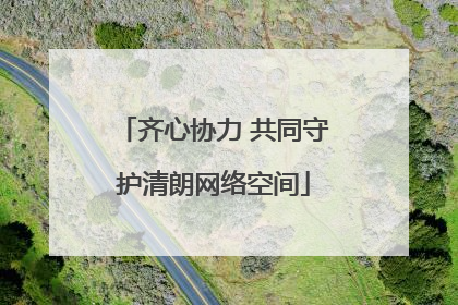 齐心协力 共同守护清朗网络空间