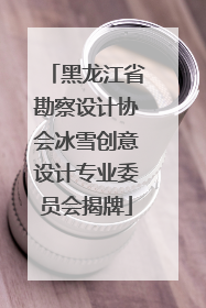 黑龙江省勘察设计协会冰雪创意设计专业委员会揭牌