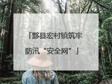 黟县宏村镇筑牢防汛“安全网”