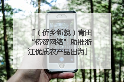 （侨乡新貌）青田“侨贸网络”助推浙江优质农产品出海