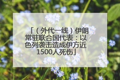 （外代一线）伊朗常驻联合国代表：以色列袭击造成伊方近1500人死伤