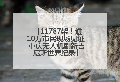 11787架！逾10万市民现场见证 重庆无人机刷新吉尼斯世界纪录