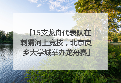 15支龙舟代表队在刺猬河上竞技，北京良乡大学城举办龙舟赛