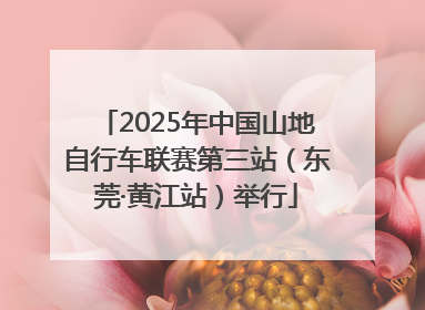 2025年中国山地自行车联赛第三站（东莞·黄江站）举行