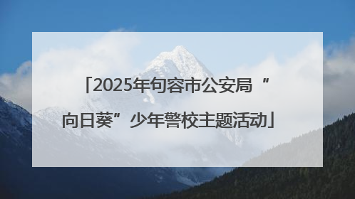 2025年句容市公安局“向日葵”少年警校主题活动