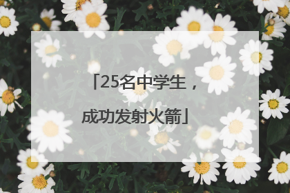 25名中学生，成功发射火箭