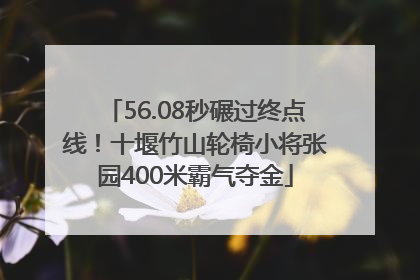 56.08秒碾过终点线！十堰竹山轮椅小将张园400米霸气夺金