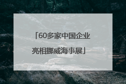 60多家中国企业亮相挪威海事展