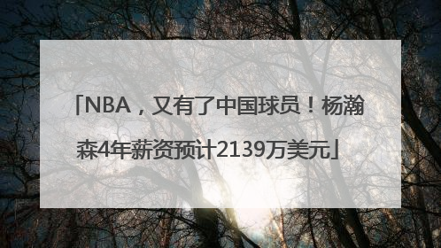 NBA，又有了中国球员！杨瀚森4年薪资预计2139万美元