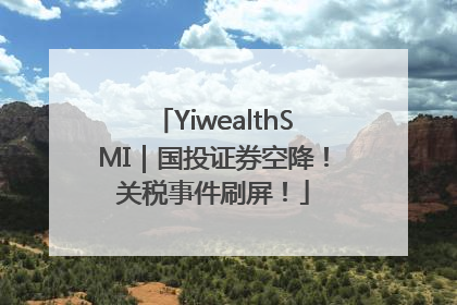 YiwealthSMI｜国投证券空降！关税事件刷屏！